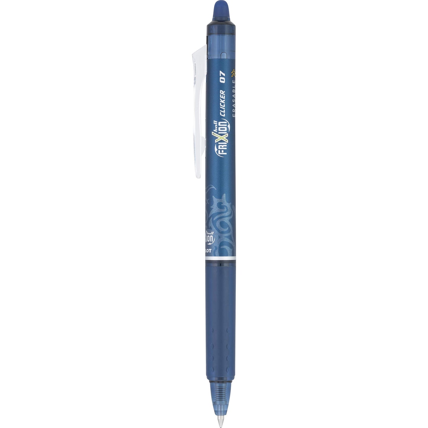Pilot FriXion Clicker Erasable Gel Pens, Fine Point (0.7mm), Navy Ink, 6-Pack - Refillable, Smooth Writing Pens for School, Journaling, and Office Use