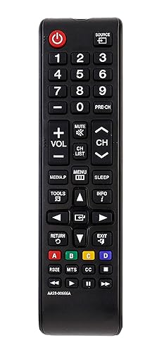 AA59-00666A Replaced Remote fits for Samsung TV UN32EH4003V UN40ES6003F LH32HDBPLGA UN32EH4003FXZA UN39EH5003FXZA UN60EH6003FXZAHH01 H32B H40B H46B