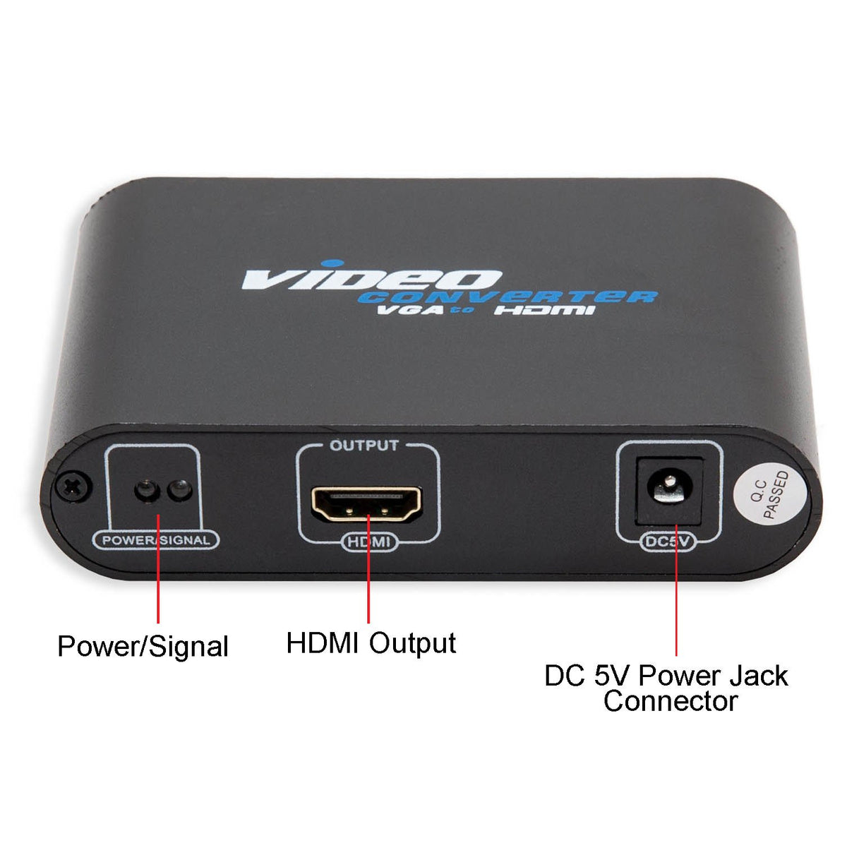 IO Crest SY-ADA31050 VGA + 3.5mm Audio to HDMI Converter, Black