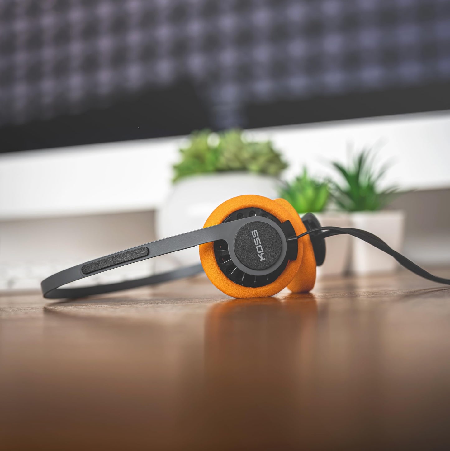 Koss KPH40 Utility On-Ear Headphones, Detachable Interchangeable Cord System, Retro Style, Ultra Lightweight Design (Stealth Black)