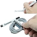 ENVISIONED Reusable Cable Ties 1/2" x 8" for Cable Management - 30 Pack (Black) Plus 1/2" x 2" Writable White Labels for Use on All Types of Hook