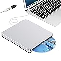 Guamar External CD Drive for Mac: USB 3.0 Superdrive for Apple MacBook - Slim & Portable Slot-in DVD Burner for Laptop PC Windows with USB-C Adapter