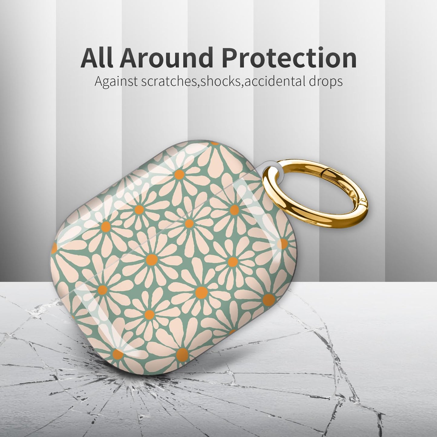 Compatible with AirPod Pro 3rd Generation Case 2025,Fashion Protective Cover with Keychain, Anti-Scratch, Drop Protection,Shockproof Cover for AirPod