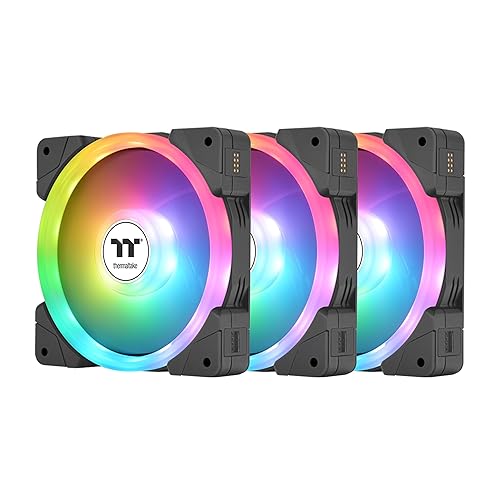 Thermaltake SWAFAN EX 12 ARGB PC Cooling Fan, 3-Fan pcak, 500~2000 RPM, Magnetic Connection, Reversable Blades, sync with MB RGB Software