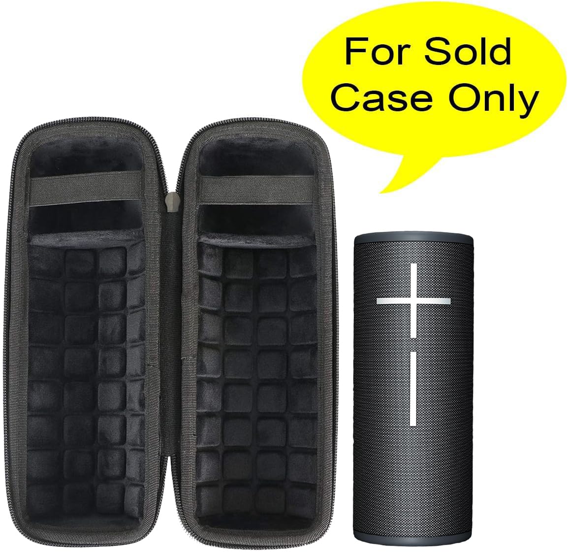 co2CREA Hard Travel Case Replacement for Ultimate Ears UE Boom 4 / Boom 3 Portable Bluetooth Wireless Speaker (Black Case)
