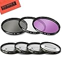 67mm 7PC Filter Set for Canon Rebel T6i, T6s, T7i, EOS 80D, EOS 77D Cameras with Canon EF-S 18-135mm is STM Lens - Includes 3 PC Filter Kit