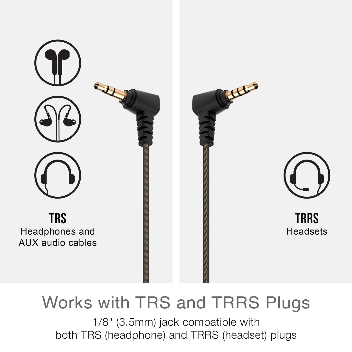 MEE audio 1/4 inch Stereo Audio Adapter, 3.5mm (1/8") Female to 6.3mm (1/4") Male Converter, Gold Plated, TRS and TRRS Compatible for Headphones