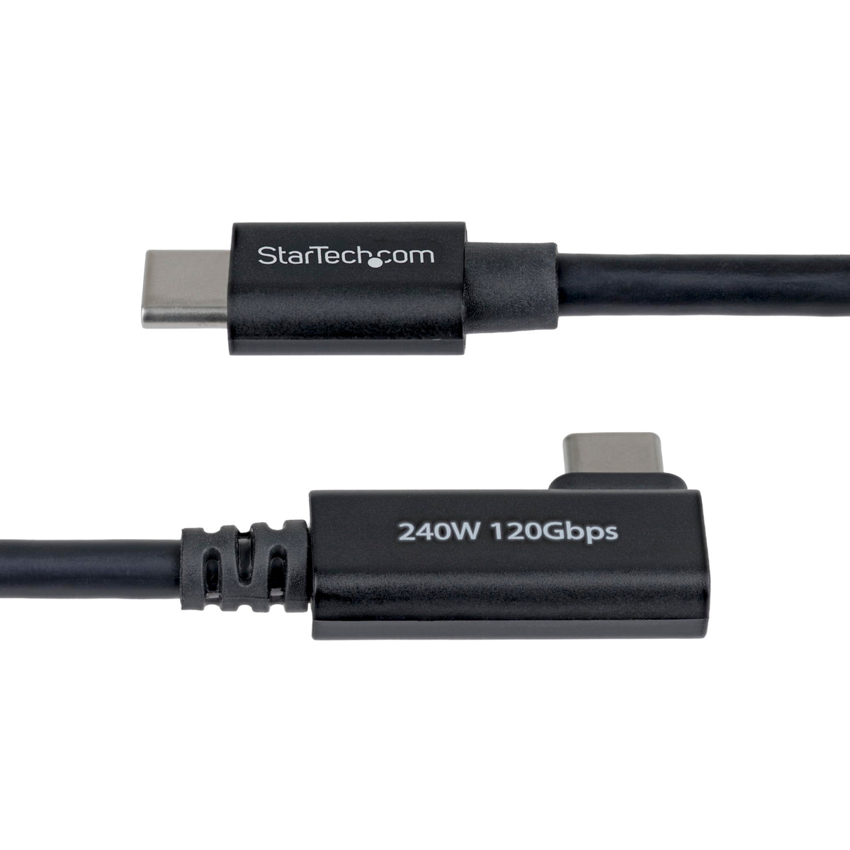 StarTech 2.6ft/80cm Right Angle Thunderbolt 5 Cable USB-C 80Gbps 240W PD 8K