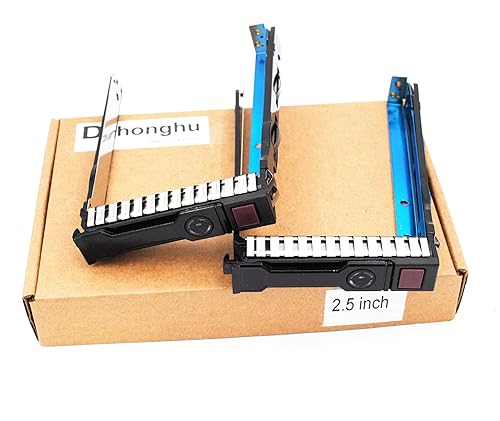 (2Pack) 2.5" SFF SAS SATA SSD Hard Drive Carrier Tray Caddy 651687-001 651699-001 for Proliant ML350 DL360p DL380P DL160 Gen8 Gen9 with 8 Mounting