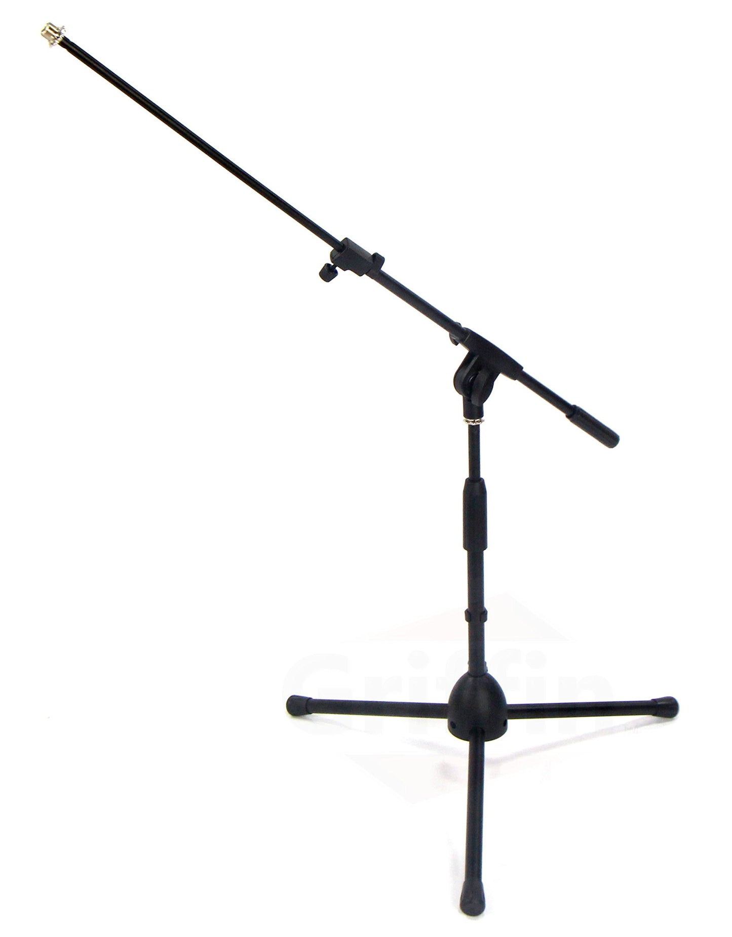 GRIFFIN Short Boom Mic Stand (Low Profile-X Series) - Tripod Mount for Kick Drum, Guitar Amps, Studio Desks, Singing & Home Recording Use