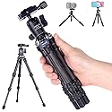 AOKA 15.75"/0.99 lbs Mini Carbon Fiber Tripod, Compact Pocket Travel Tabletop Tripod for Mobile Phones, Mirrorless Cameras, Digital Cameras