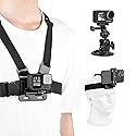 Flymile Chest Harness Mount Kit for GoPro, Head Strap Body Mount & Suction Cup Holder for iPhone, for Insta360 X5/X4, for DJI Osmo Action 5/Pocket
