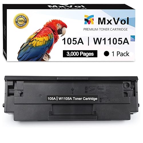 MxVol 105A W1105A Black Toner Cartridge Replacement for HP 105A 105 W1105A use for HP MFP 135A 135W 135FNW 135AG137FNW 137FWG 107A 107W 107R Printer