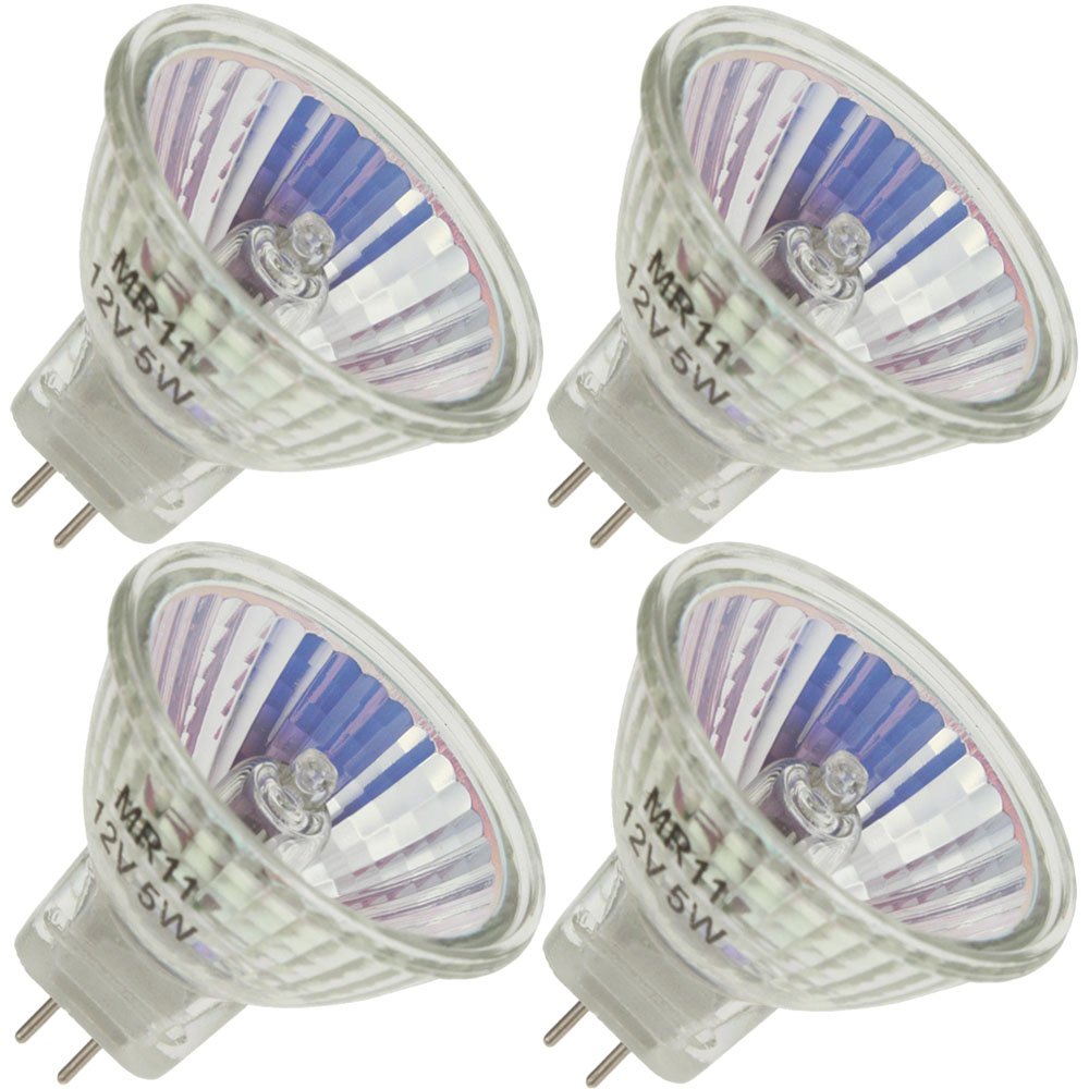 Industrial Performance JCR/M 12V 5W, 5 Watt, MR11, Bi-Pin (G4) Base Light Bulb (4 Bulbs)