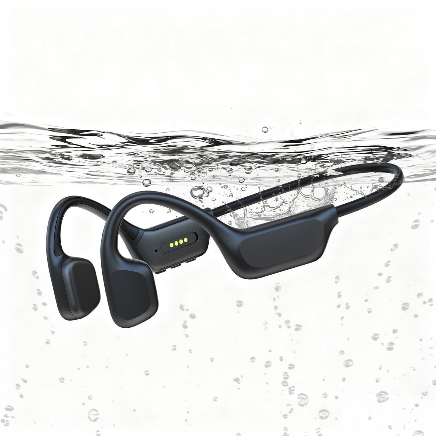 MARLALL Pearl Finish Swimming Headphones, IPX8 Waterproof Bone Conduction Headphones with Built-in MP3, Open Earphones Underwater Swim Earbuds…