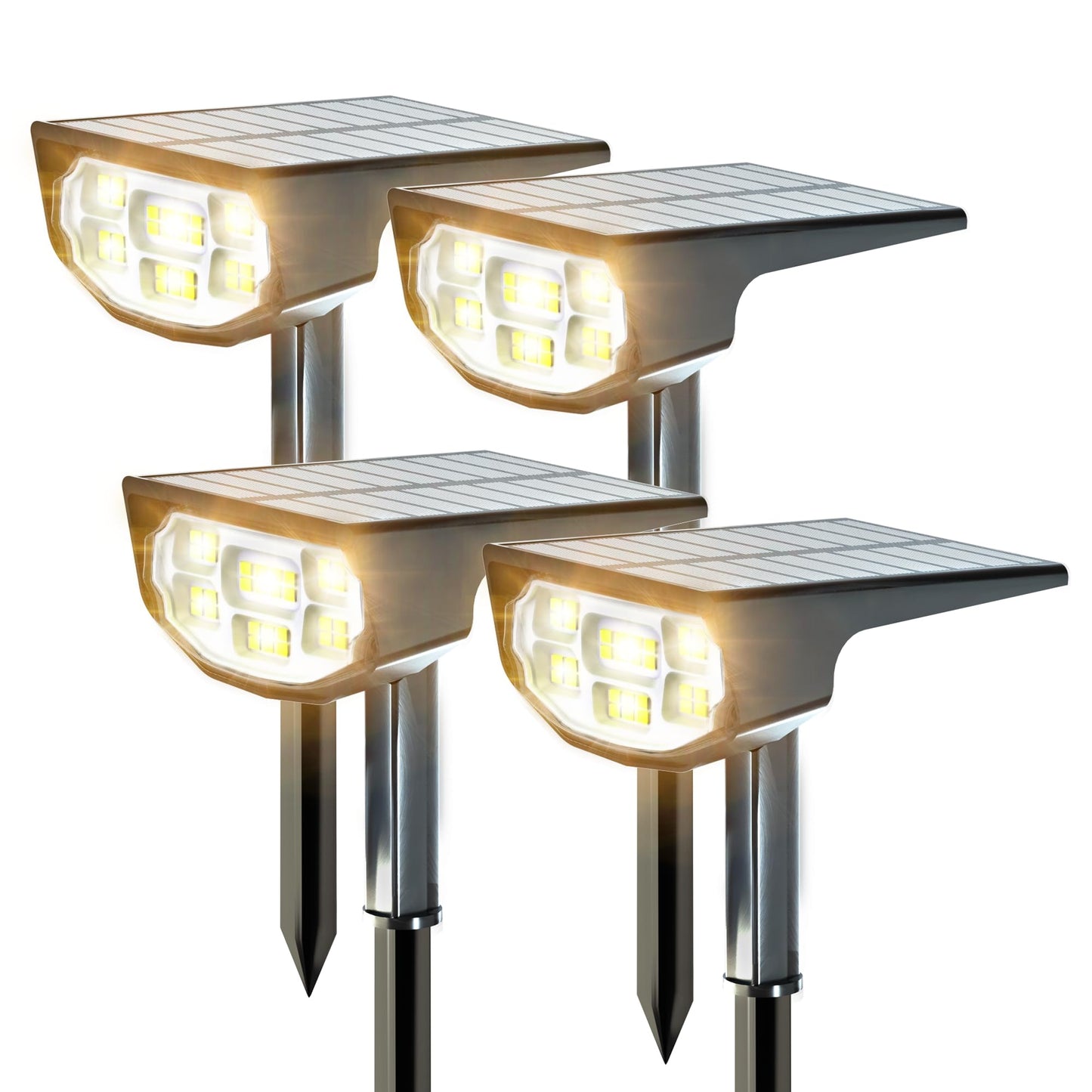 LuViva Solar Spot Lights Outdoor IP68 Waterproof, Ultra-Bright Performance?Simple Modes for Easier Operation, Auto On/Off?Solar Powered Landscape