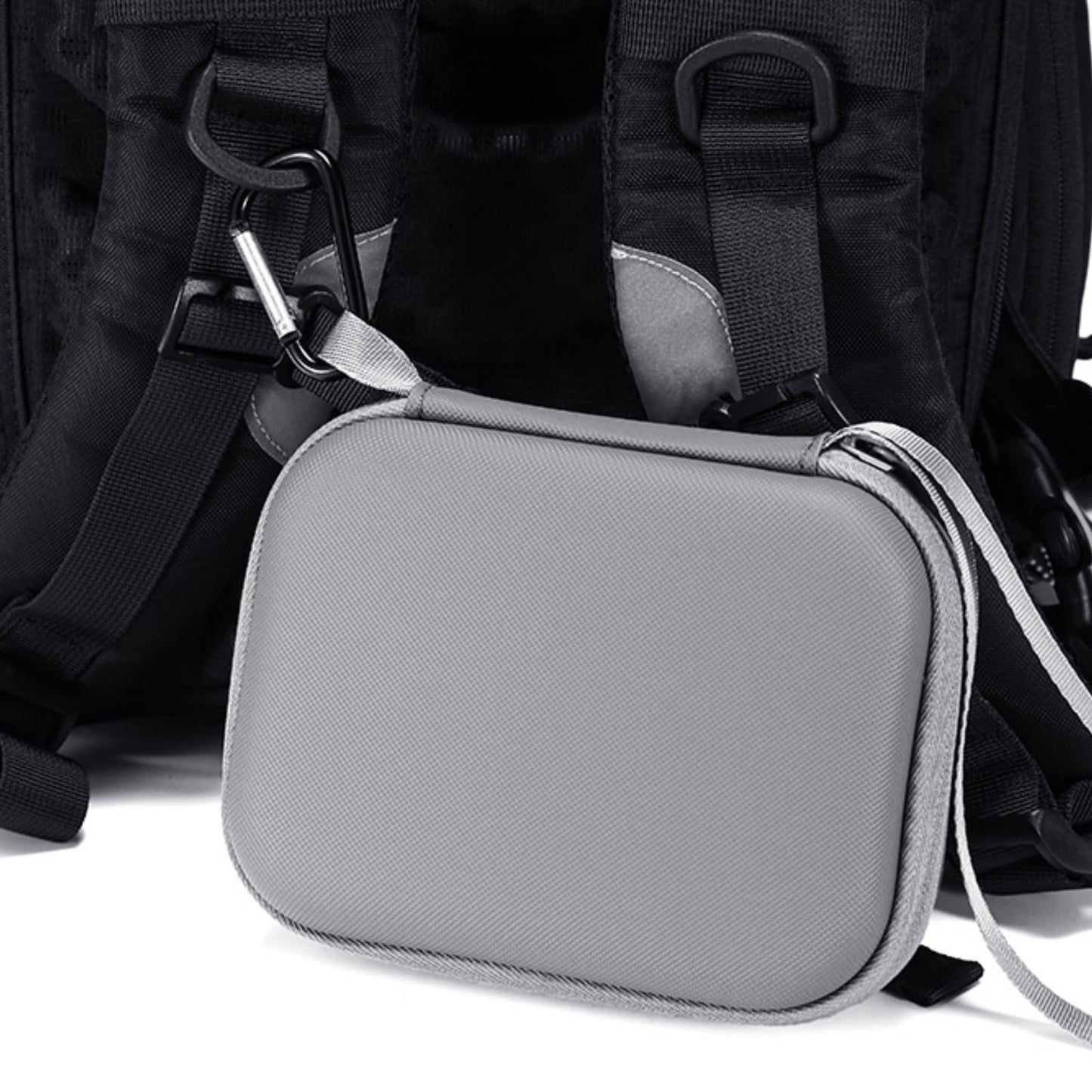 Honlyn Carrying Case for DJI Osmo Action 6,PU Storage Travel Bag for DJI Osmo Action 6 Accessories (Gray)