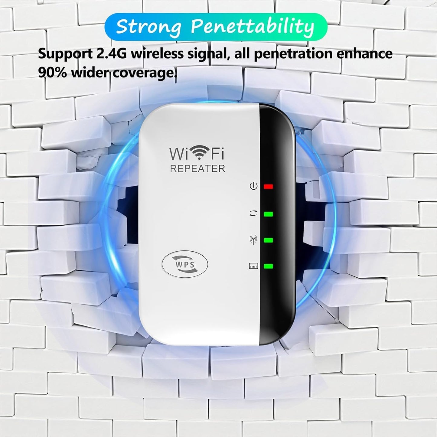 Jancane WiFi Extender, WiFi Signal Booster Up to 5000sq.ft and 50+ Devices