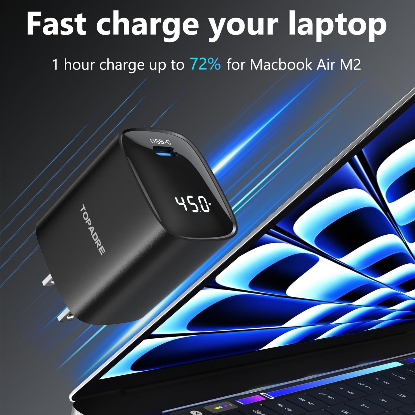 45W Super Fast Charger Type C with LED Display, PPS USB C Wall Charger with 100W Cable for Samsung Galaxy S24 Ultra/S23/Note All Series, for Galaxy