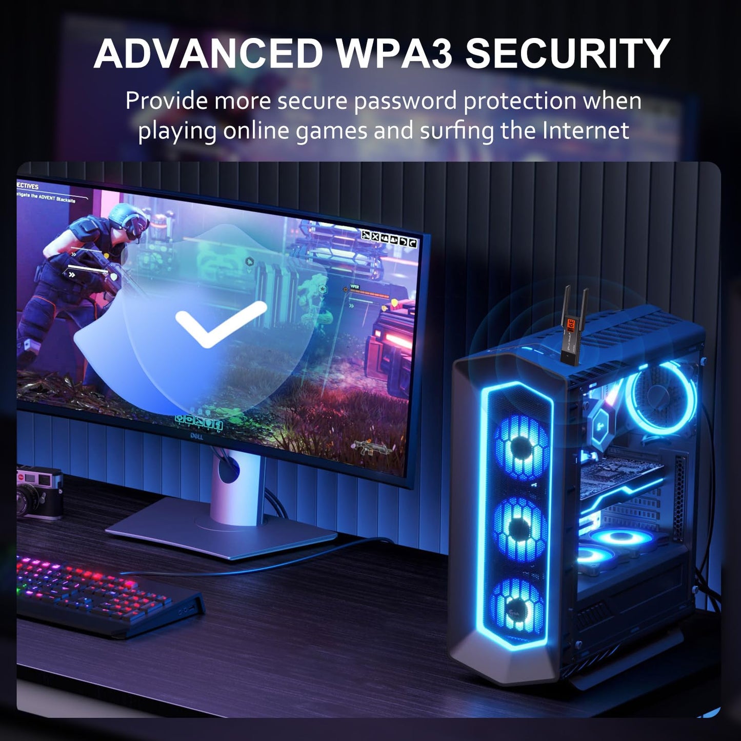 Panda Wireless PAU0F AXE3000 Tri Band (2.4/5 / 6 GHz) WiFi 6E USB 3.0 Adapter - Windows 10/11, Zorin, MX Linux, EndeavourOS, Mint, Ubuntu, Manjaro