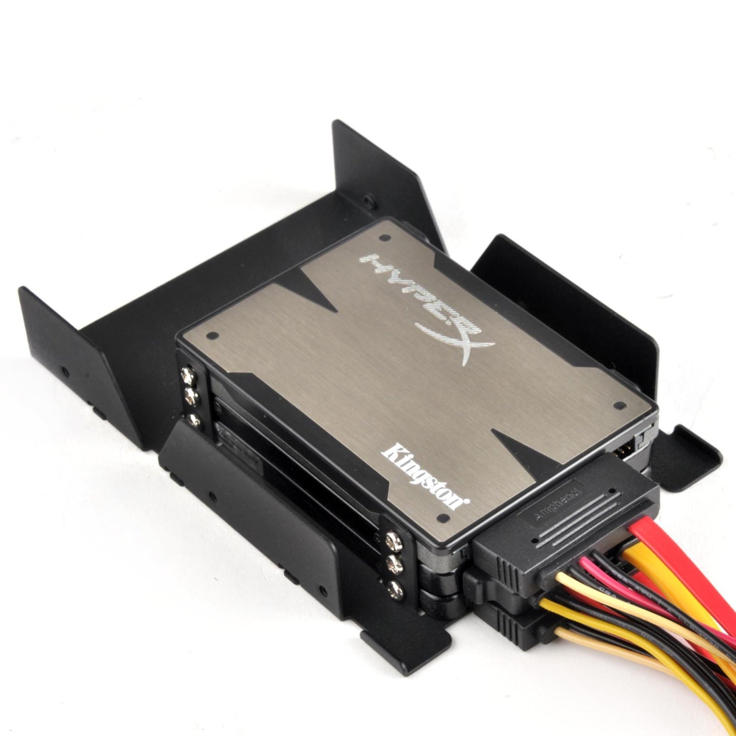 SilverStone Technology 3.5-Inch to 3 X 2.5-Inch Internal Hard Drive HDD/SSD Bay Converter, Black SDP08B-E
