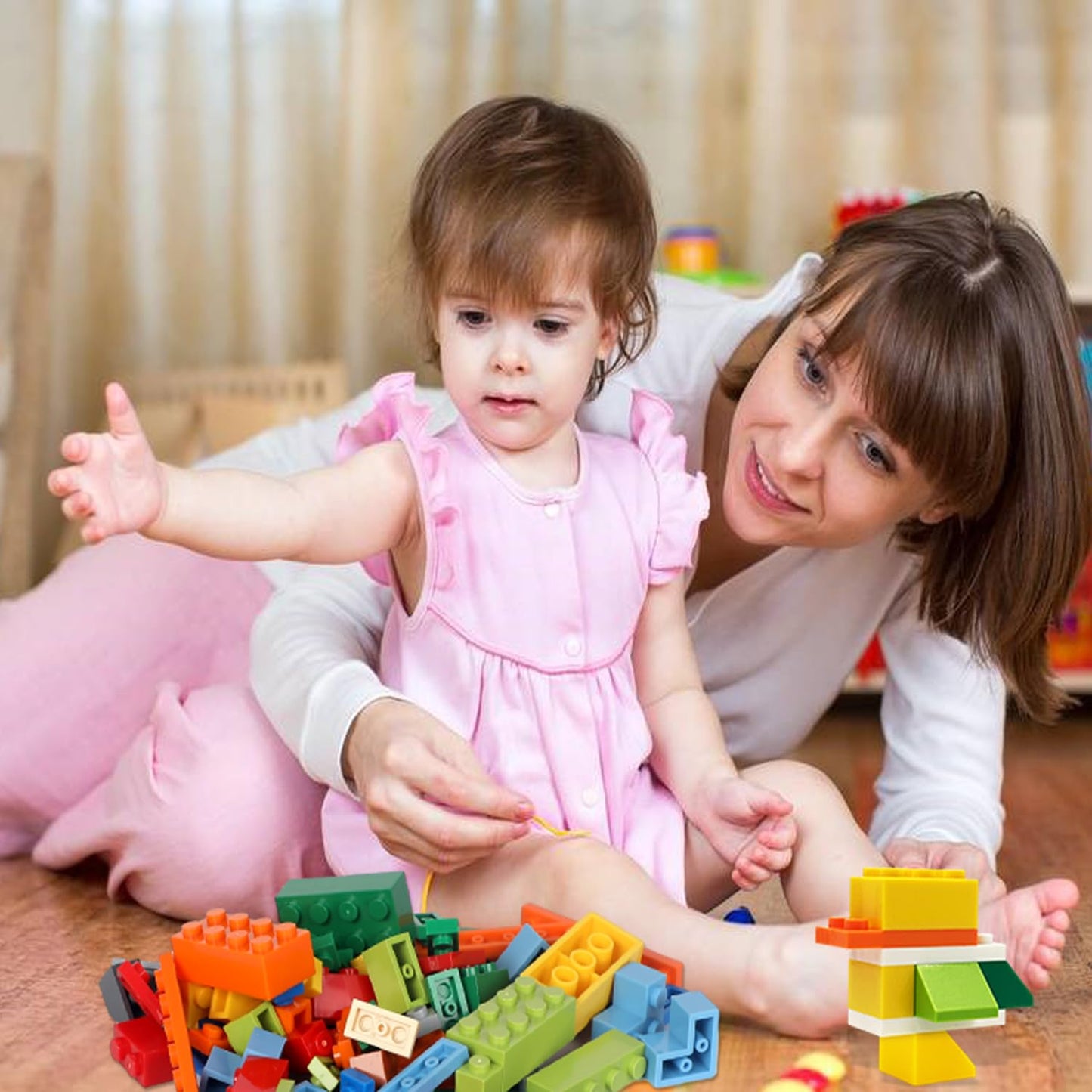 1000 PCS Building Bricks Compatible with Lego Classic - 1000 Pieces Basic Bulk Building Blocks in Random Color - Mixed Shape