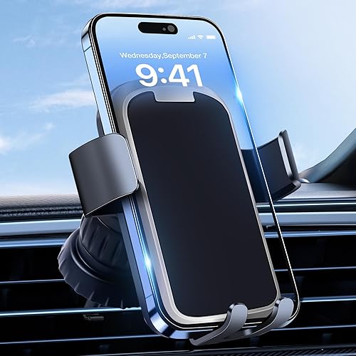 Car Phone Holder for Your with Metal Hook Clip Air Vent Cell Mount Fit iPhone Android and All Smartphones Holders Clip, Mount, Universal Automobile