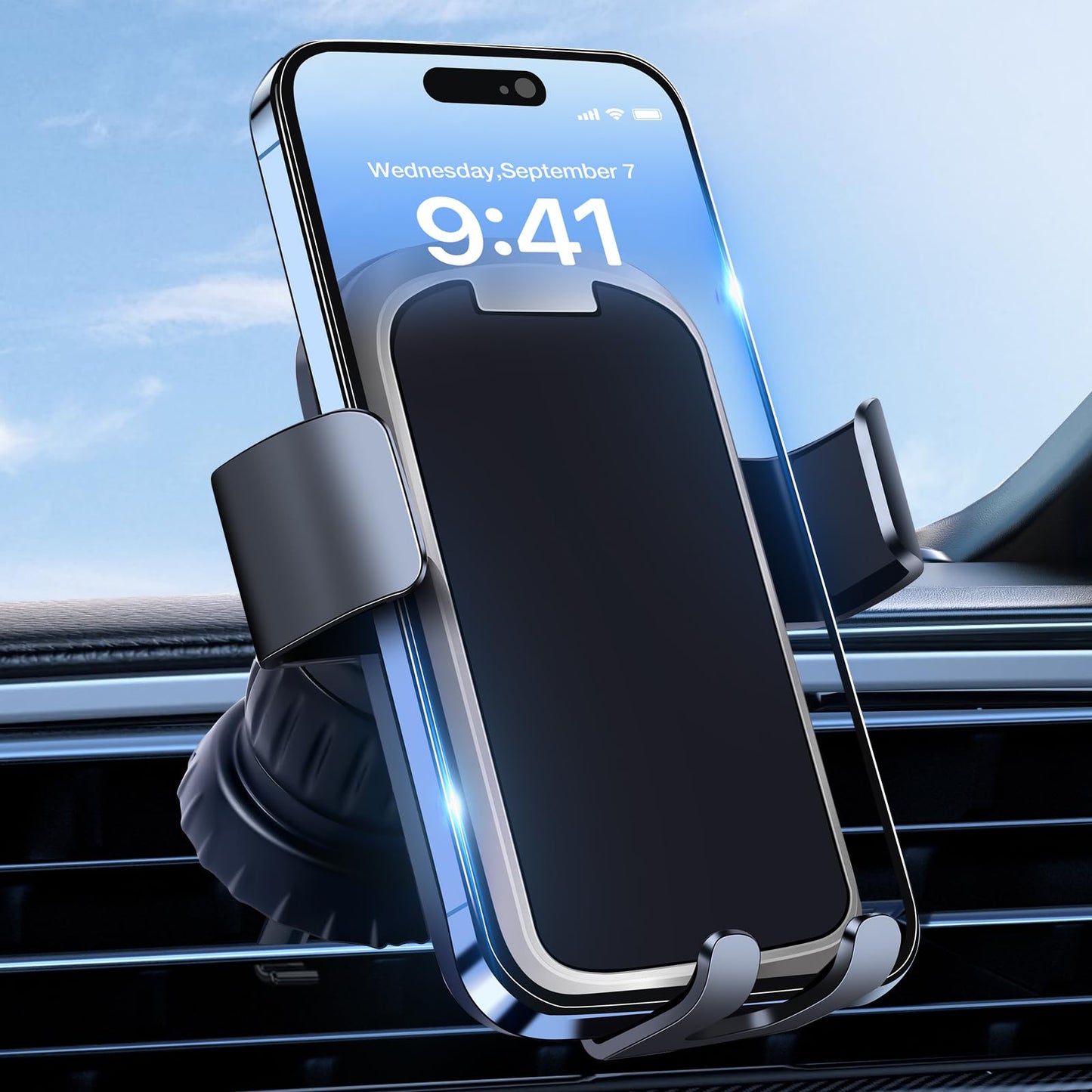 Car Phone Holder for Your with Metal Hook Clip Air Vent Cell Mount Fit iPhone Android and All Smartphones Holders Clip, Mount, Universal Automobile