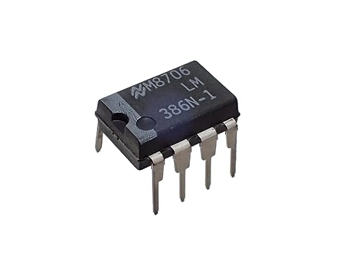 National Semiconductor LM386N-1 Semiconductor, Low Voltage, Audio Power Amplifier, Dip-8, 3.3 mm H x 6.35 mm W x 9.27 mm L (Pack of 10)