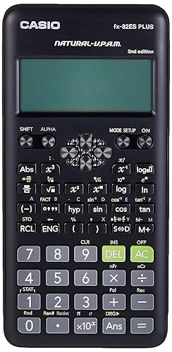 Casio Fx-82es Fx82es Plus Bk Display Scientific Calculations Calculator with 252 Functions