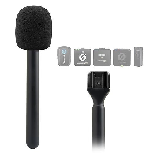 JCMOYUTY for Rode Mic Stand, Holder for comica BoomX-D2 Vimo C3 / GODOX MoveLink M2 II/Saramonic BLINK500B2+ / Shure MoveMic Wireless Lav Microphone