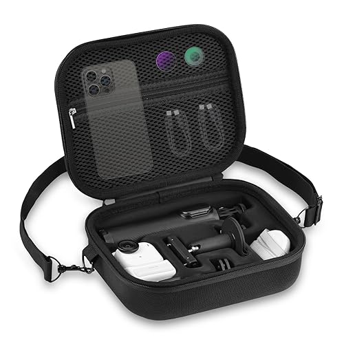 BRDRC Carrying Case for Insta360 GO Ultra, Portable Nylon Travel Storage Bag, Hard Protective Case with Shoulder Strap for Insta360 GO Ultra Camera