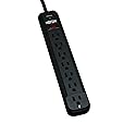 Tripp Lite 7 Outlet Surge Protector Power Strip, Extra Long 12ft Cord, Black, & Dollar 25,000 Insurance (TLP712B)