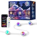 JOH Permanent Outdoor Lights,100FT RGB+IC Smart Eave Lights with DIY Color, IP67 Waterproof, App & Remote Control, 72 Scene Modes, Outdoor Roof