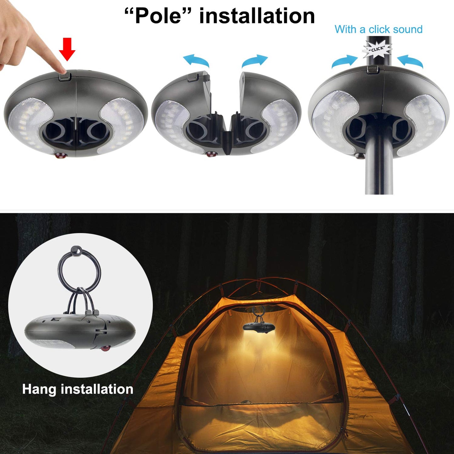BIGMONAT Battery Operated Hanging Lights Outdoor Patio Umbrella Light with Remote12Colors Changing Camping Tent Light Outside Brightness Dimmable