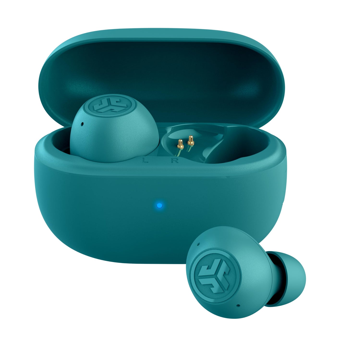 JLab Go Pop ANC, True Wireless Earbuds, Active Noise Cancelling, Bluetooth Earbuds with Charging Case, Teal