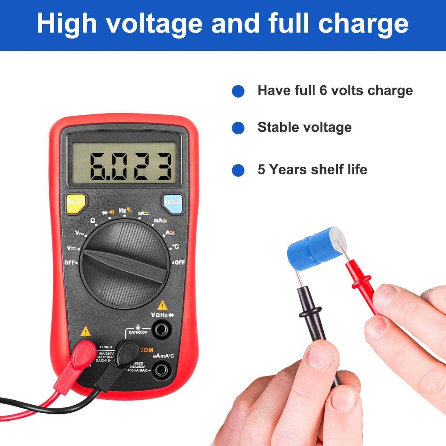 JOXIYECLTL 2CR1/3N 6V Lithium Batteries for Pet Stop, Dog Guard, Perimeter and Extreme Dog Collars(5PCS)