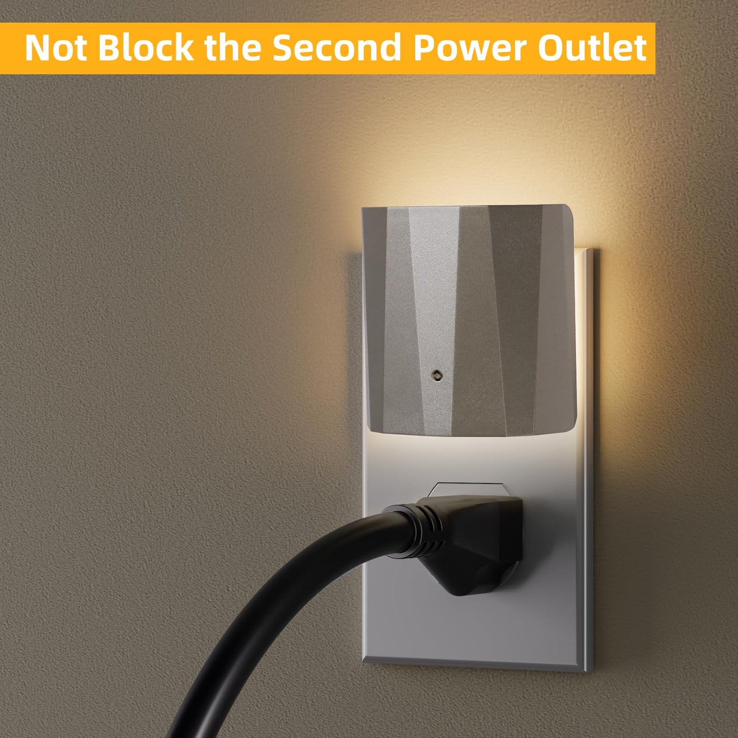 Dawnrise Plug in Night Lights for wall, Dawn to Dusk Night Light with 3000 K/5 Lm, Backlit Nightlights for Bedroom, Kids Room, Hallway, Living Room