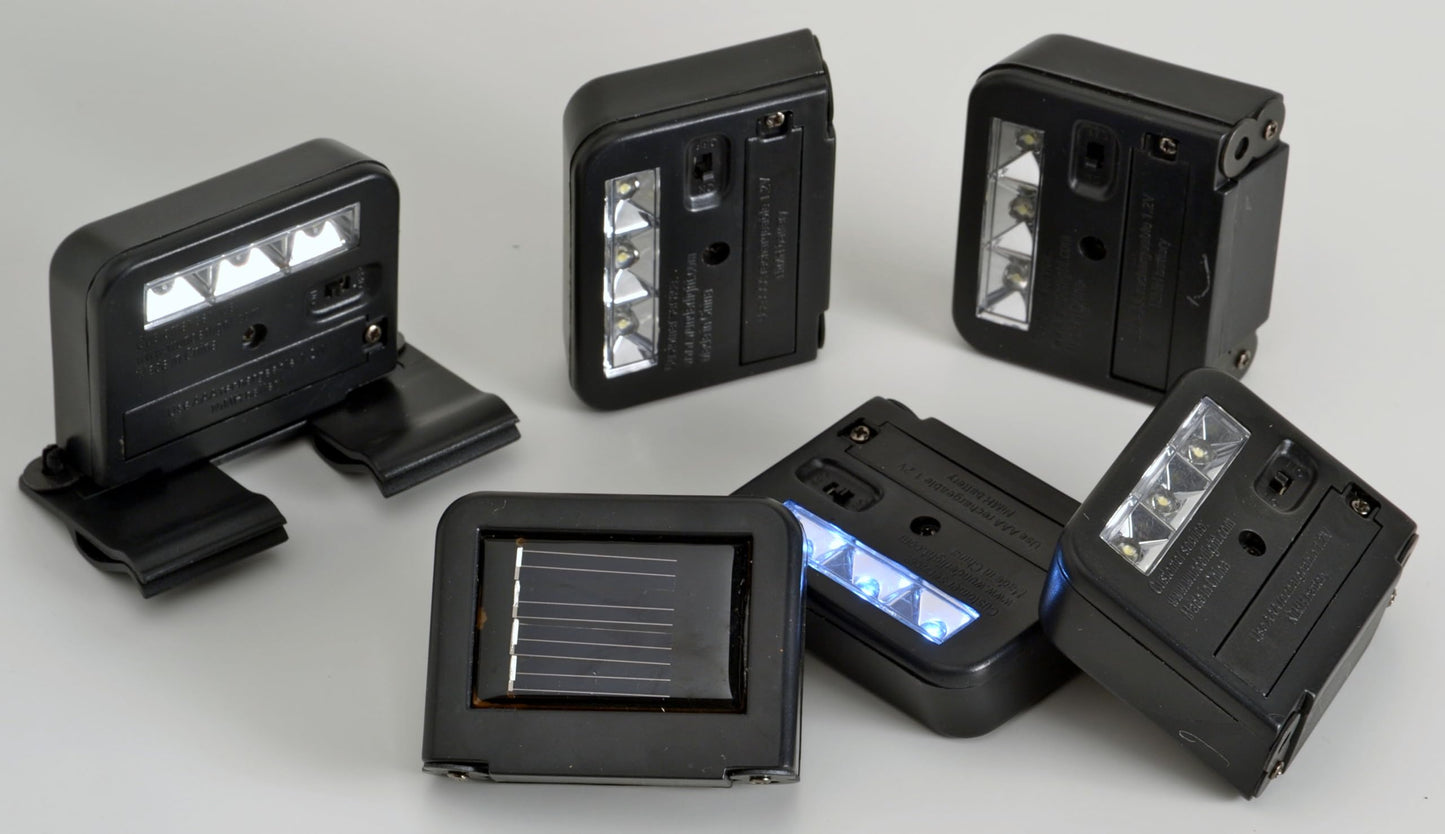 HOMEBRITE Wunder Solar Powered Spotlight - Ultra-Bright 3X LED - Clip-On/Stick-On Outdoor Light for Mailbox, Security Signs, Fence & Deck - Auto