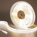 KXZM DC 24V COB LED Strip Light Natural White 4000K 2400LEDs 16.4ft(5M) CRI 93+ 4500lm Uniform Glow Flexible IP20 Not Waterproof LED Tape Lights