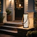 pearlstar Large Solar Lanterns Outdoor Waterproof-Heavy Duty Metal Hanging Lights Solar Table Lamp for Outside Patio Yard Garden Porch Tabletop Decor