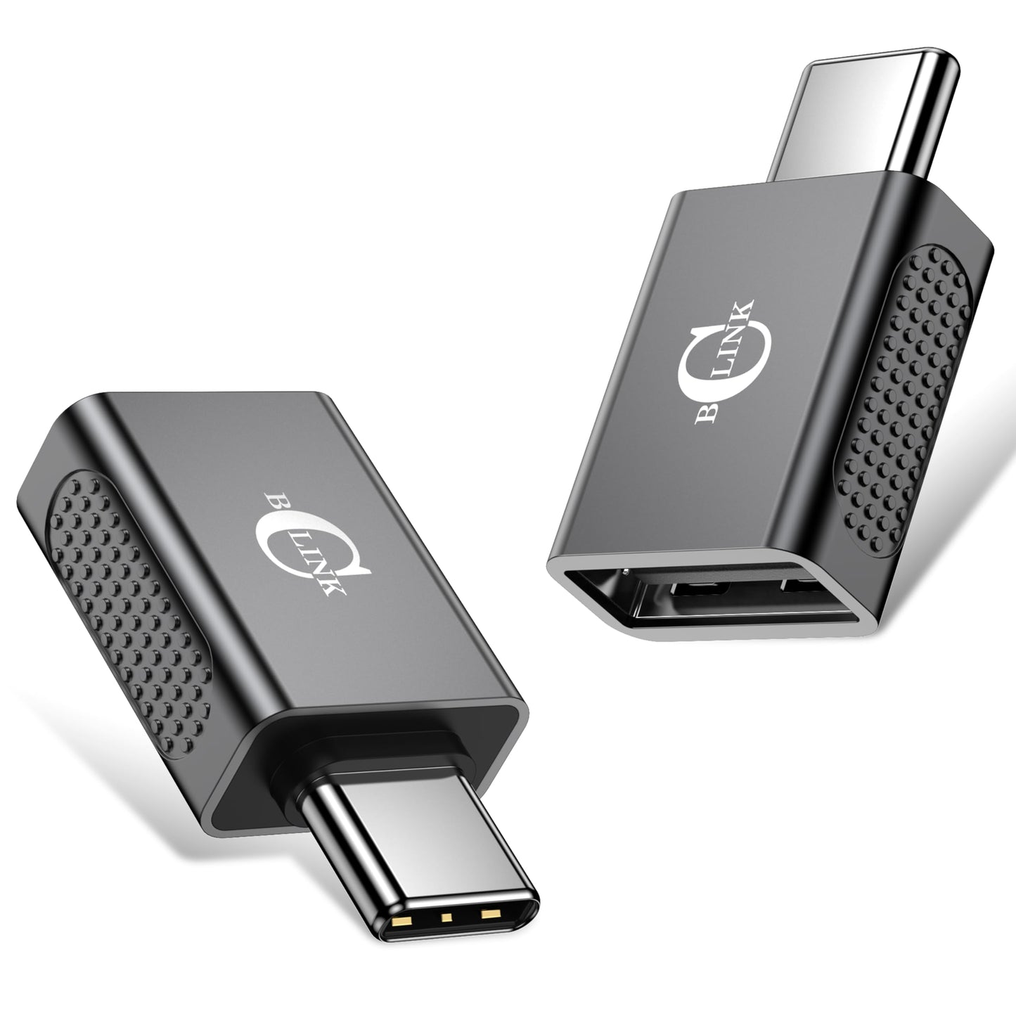 BCLINK 10Gbps USB C to USB Adapter (2 Pack), USB 3.2 Gen 2 Fit Side by Side, USB C Male to USB A Female Converter for iPhone 16 15 Series, iPad…