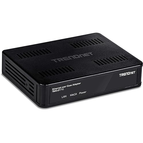 TRENDnet Ethernet Over Coax Adapter, Backward Compatible with MoCA 2.0, Gigabit LAN Port, Supports Net Throughput Up to 1Gbps, Supports Up to 16 Nodes