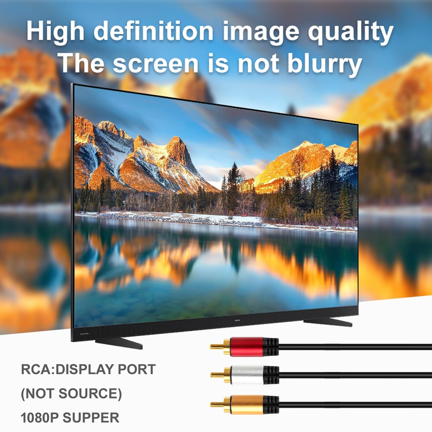 YOTETION HDMI to RCA Cable 6FT with IC, 6FT HDMI Male to 3-RCA,HD to AV Video Audio Component Converter Adapter 1080P Cable for TV HDTV DVD