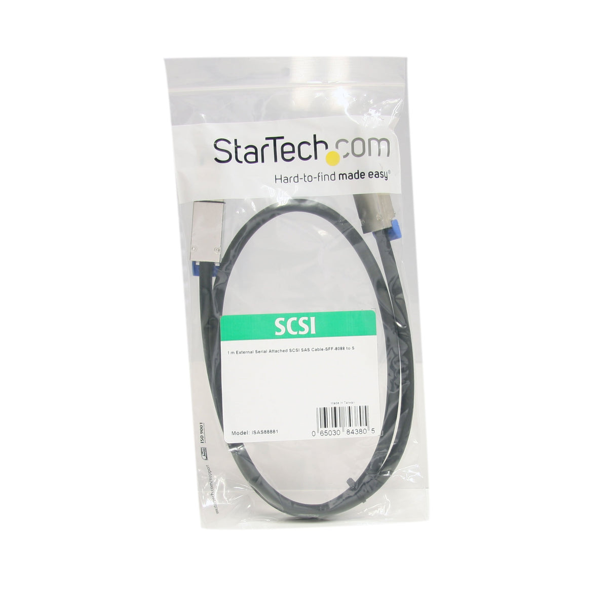 StarTech 1m External Mini SAS Cable, Black, TAA (ISAS88881)
