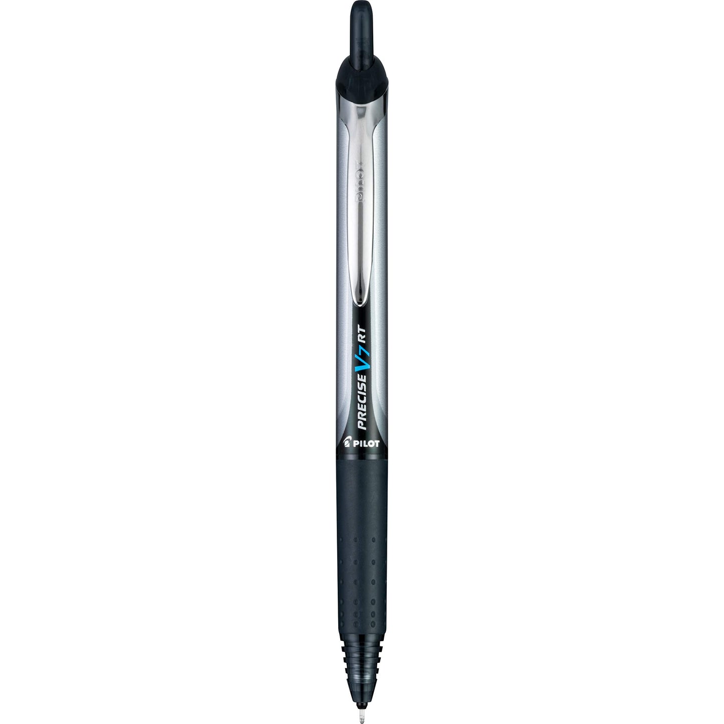 Pilot Precise V7 RT Refillable & Retractable Liquid Ink Rollerball Pens, Black Ink Pens, Fine Point (0.7 mm), 6-Pack - Ideal for School, Journaling