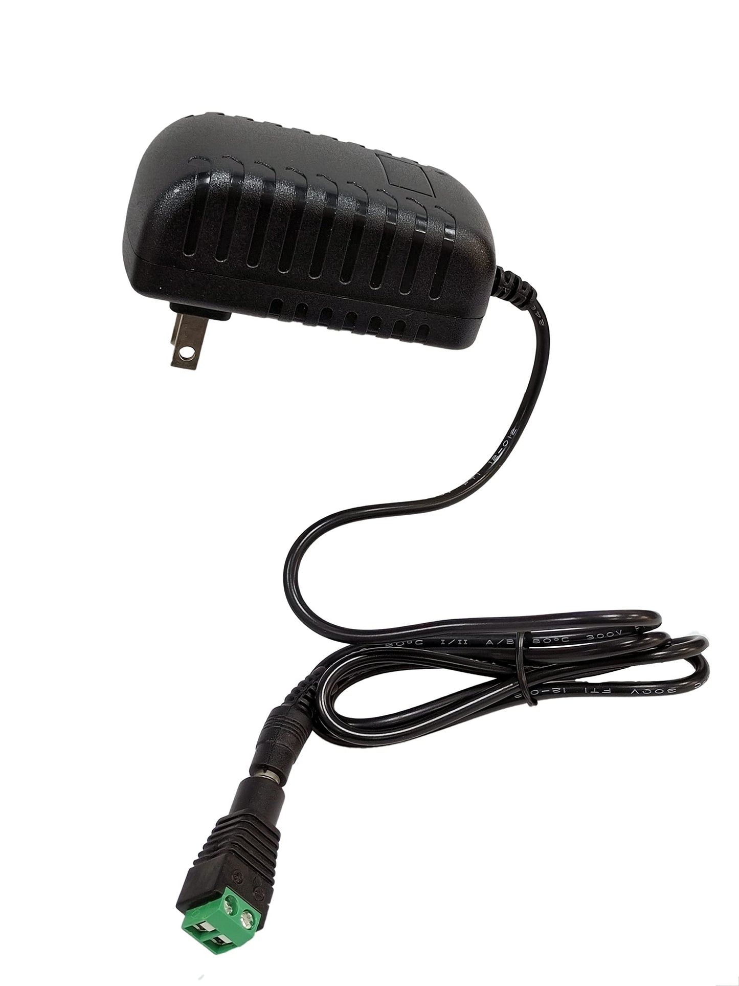 12 Volt 2A Power Adapter Supply, AC 100-240V to DC 12 V Power Supply Transformer Charger Wall Plug for DC12V Light Security CCTV Camera, Black…