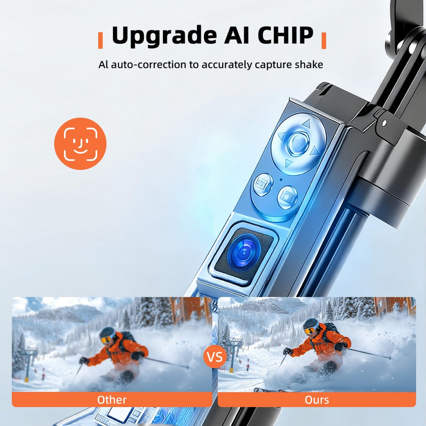 Euoto Auto Face Tracking Selfie Stick Tripod for iPhone with Light 360 Rotation that Follows Your Movement 70.9" Camera Tripod Stand with Remote