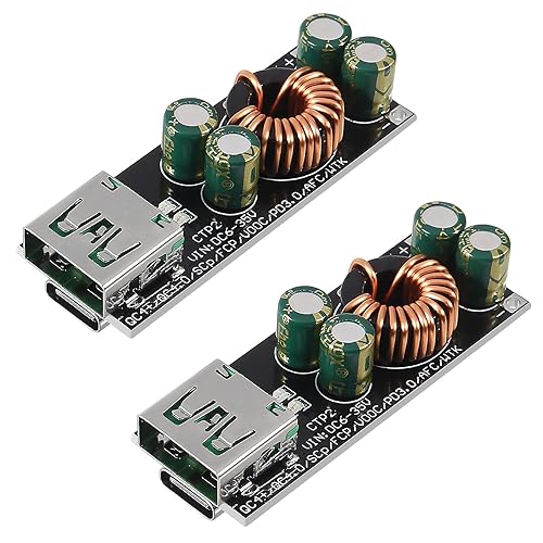 2PCS 60W 6-35V DC to USB Type C PD 3.0 QC4 Type A QC3.0 DC Fast Charge 12V 24V Step-Down Power Module USB Type-C Mobile Phone Quick Charge Adapter