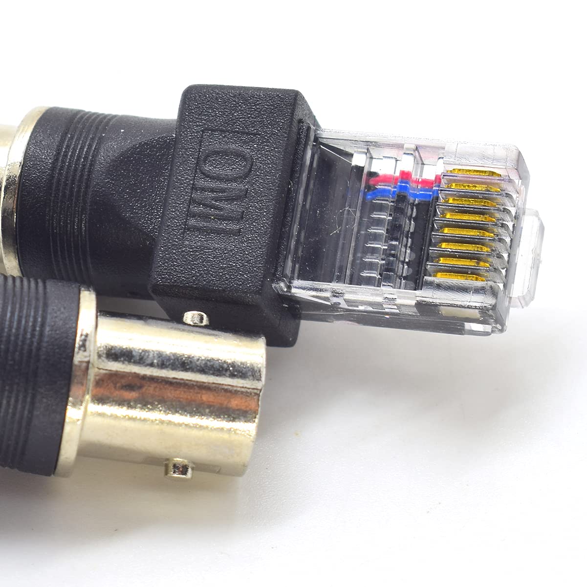 N//C 2pcs BNC Female to RJ45 Male Adapter Coaxial Barrel Coupler Connector